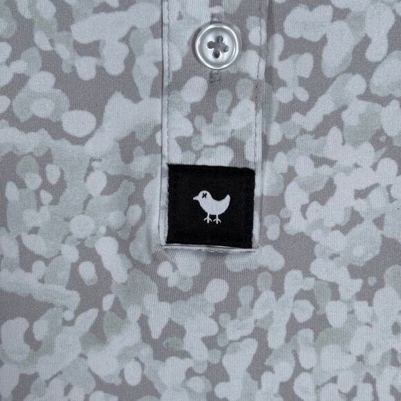 Bad Birdie Women’s Golf Polo – Gray Camo Unlinked Crest Logo Size S - Picture 4 of 9